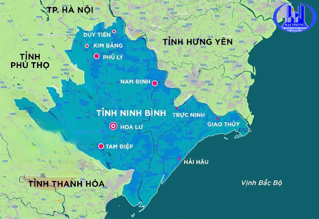 Bản đồ hành chính Ninh Bình mới sau sáp nhập ba tỉnh Hà Nam - Nam Định - Ninh Bình